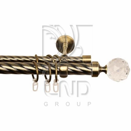 Карниз двухрядный витой Cassa de lux Бриллиант